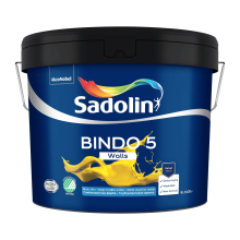 Sadolin Bindo 5 - глибокоматова емульсійна фарба для стін, біла, база BW, 9 л