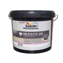 Sadolin Professional Rezisto 25 - напівматова вологостійка акрилова фарба для стін, біла, база BW, 10 л Sadolin Professional Rezisto 25 - напівматова вологостійка акрилова фарба для стін, біла, база BW, 10 л