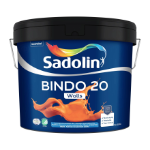 Sadolin Bindo 20 - напівматова емульсійна фарба для стін, біла, база BW, 10 л