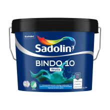 Sadolin Bindo 10 - матова емульсійна фарба для стін, біла, база BW, 2.5 л Sadolin Bindo 10 - матова емульсійна фарба для стін, біла, база BW, 2.5 л