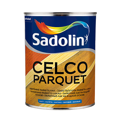 Лак для підлоги Sadolin Celco Parquet паркетний, матовий, безбарвний, 1 л