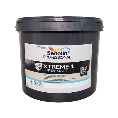 Фарба на водній основі Sadolin Professional Xtreme 1 для стелі, біла, база BW, 10 л