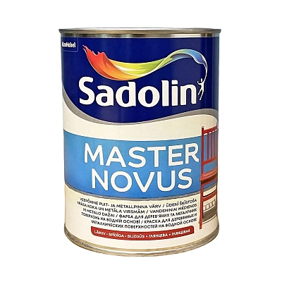 Алкідна фарба Sadolin Master Novus для дерева та металу, глянцева, біла, BW, 1 л