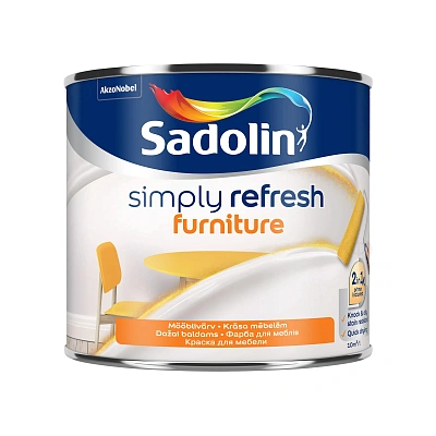 Фарба 2-в-1 Sadolin Simply Refresh Furniture для меблів, матова, безбарвна, BC, 0.465 л