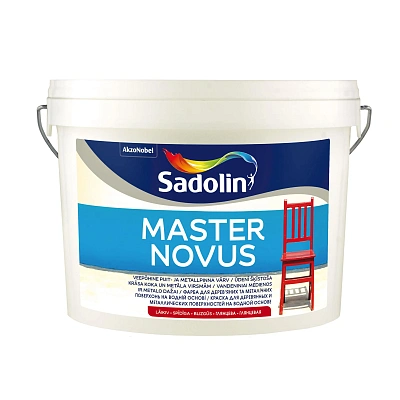 Алкідна фарба Sadolin Master Novus для дерева та металу, глянцева, біла, BW, 2.5 л