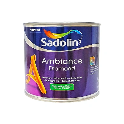 Акрилова фарба Sadolin Ambiance Diamond для стін та стелі, безбарвна, BC, 0.465 л
