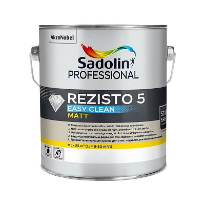 Акрилова фарба Sadolin Professional Rezisto 5 Easy Clean для стін, брудовідштовхувальна, безбарвна, BC, 2.33 л