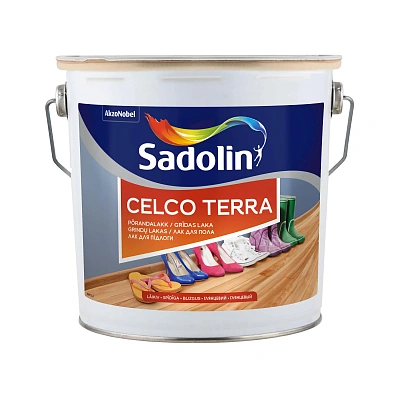 Лак для підлоги Sadolin Celco Terra алкідний, глянцевий, безбарвний, 2.5 л