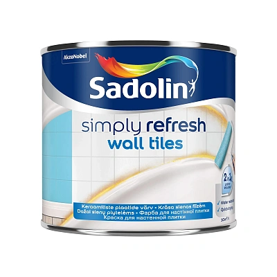 Фарба 2-в-1 Sadolin Simply Refresh Wall Tiles для керамічної плитки, напівматова, безбарвна, BC, 0.465 л