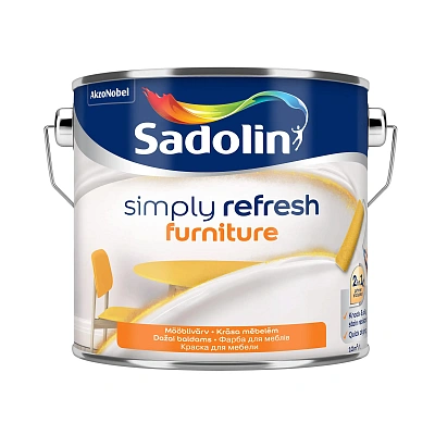 Фарба 2-в-1 Sadolin Simply Refresh Furniture для меблів, матова, біла, BW, 2.5 л