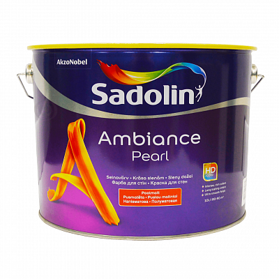 Акрилова фарба Sadolin Ambiance Pearl для стін та стелі, безбарвна, BC, 9.3 л