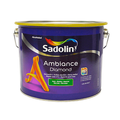 Акрилова фарба Sadolin Ambiance Diamond для стін та стелі, безбарвна, BC, 2.33 л