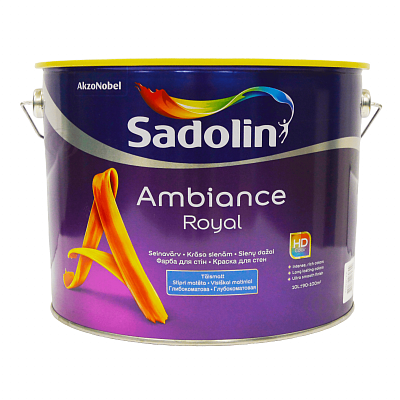 Акрилова фарба Sadolin Ambiance Royal для стін та стелі, біла, BW, 10 л